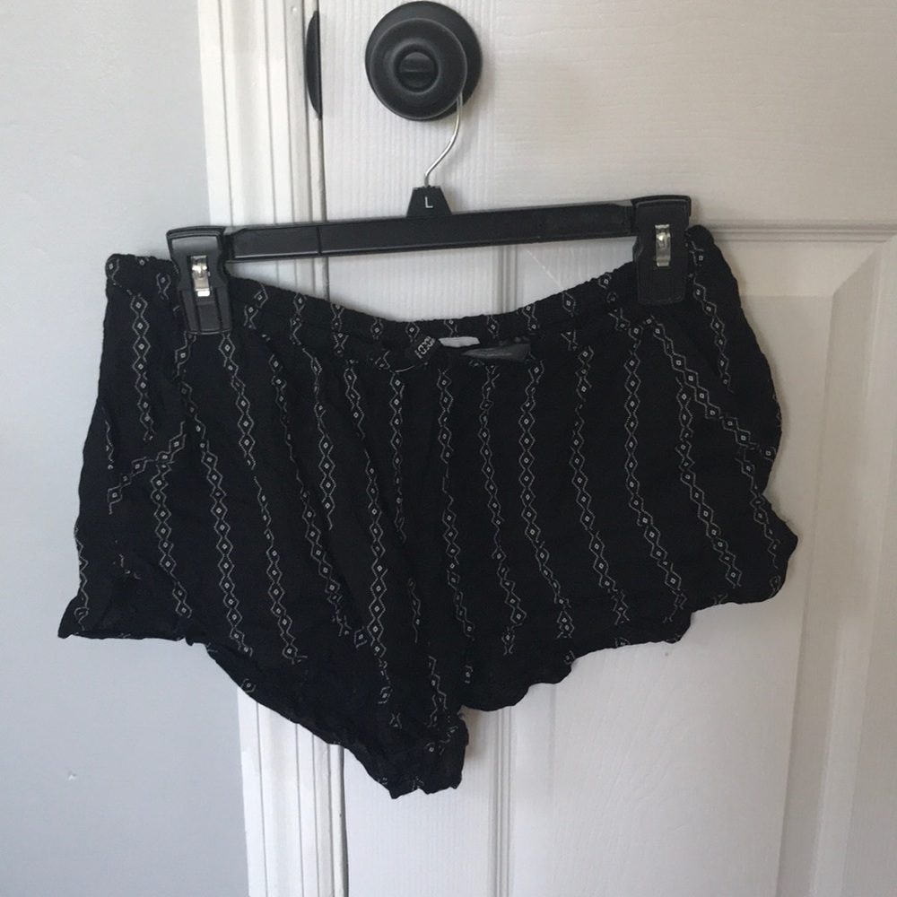 Black and white cloth shorts